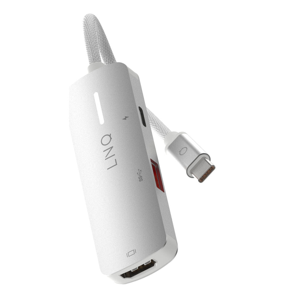 USB Hub Linq Byelements LQ49031 White Grey-0