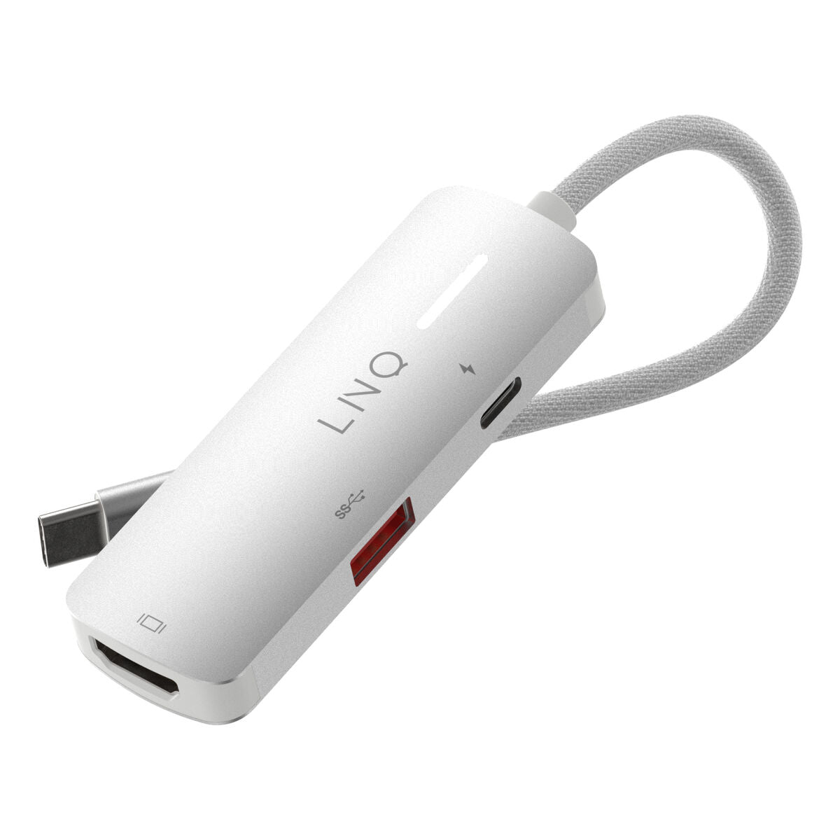 USB Hub Linq Byelements LQ49031 White Grey-5