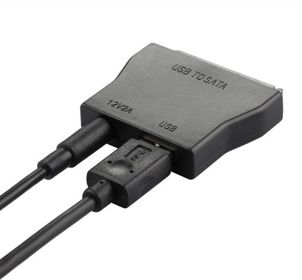 USB 3.0 SATA Power Supply Converter Adapter Cable Compatible with all SATA Head Hard Drive 12V Black 60cm