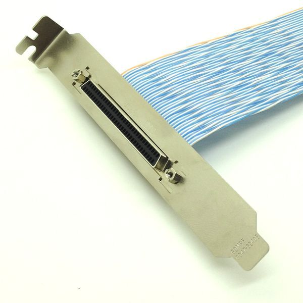 SCSI 68Pin Female to Male Adapter Flexible Cable with Baffle Bracket Screws 68cm