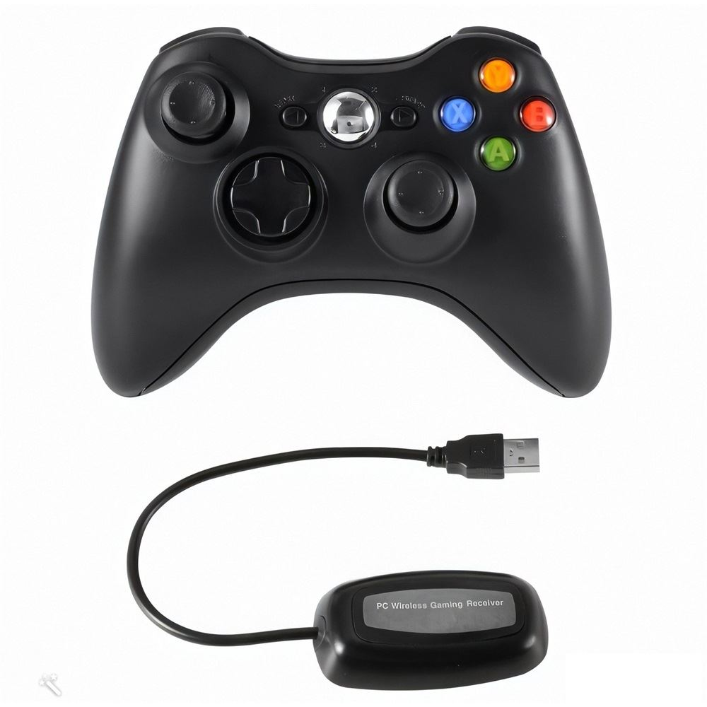 PRC vezeték nélküli Xbox 360 kontroller PC adapterrel fekete (PRCX360PCWLSSBK) (PRCX360PCWLSSBK)-0