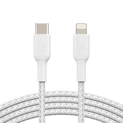 1M Braided USBC Ltng Cbl Wht