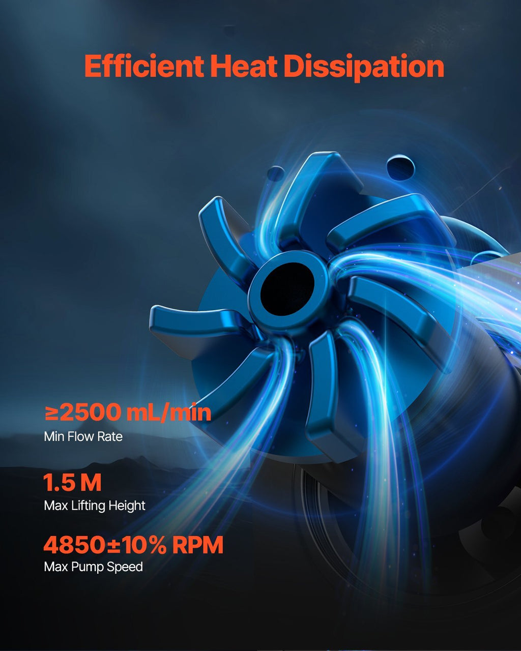 CPU Liquid Cooler, AIO CPU Water Cooler - 120mm PWN Fans & Pump, Customizable Black PC Liquid Cooler with 2.1'' LCD Display & ARGB light, for Intel 115X/1366/2011/1700/1200, AMD AM4/AM5