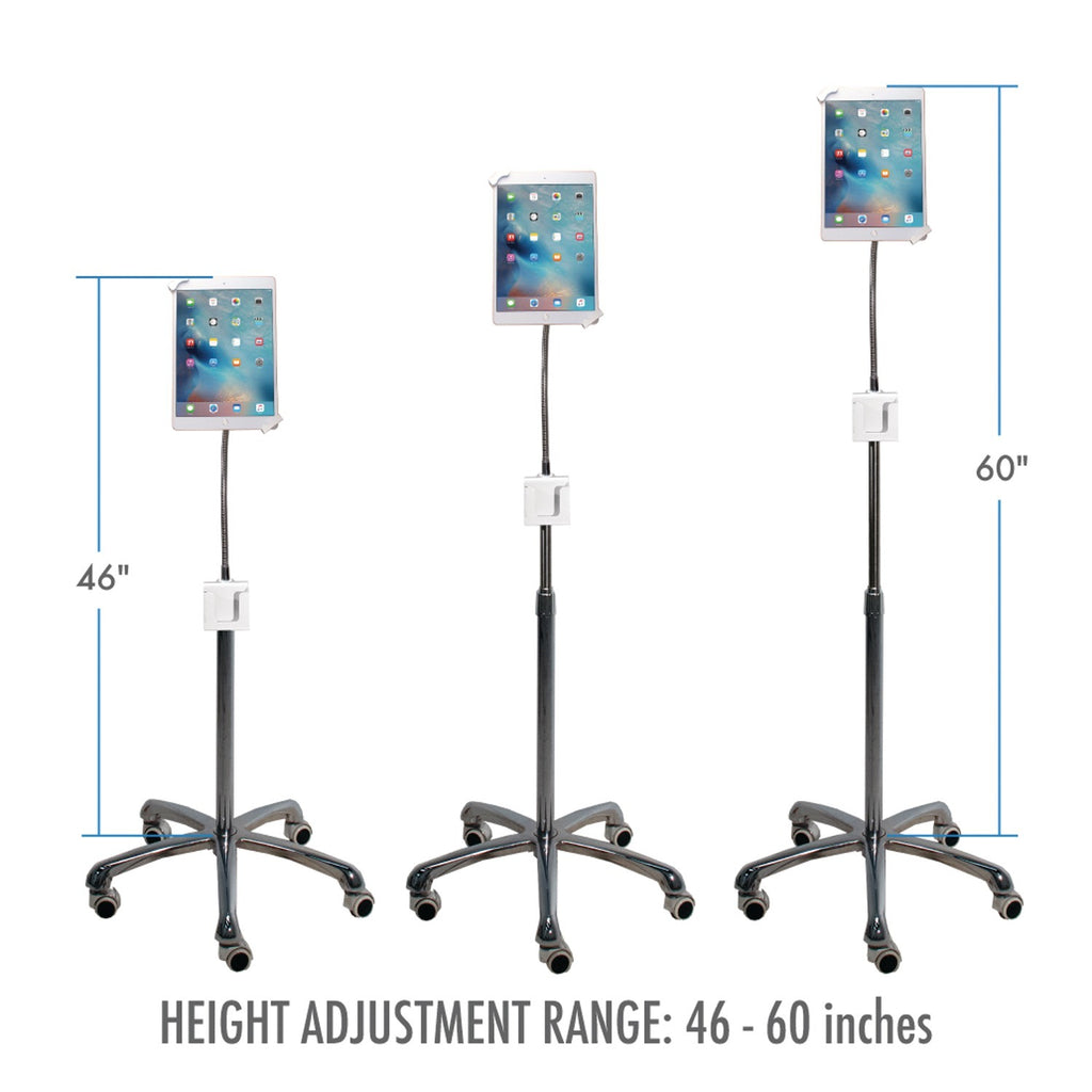 CTA Digital PAD-SHFS Heavy-Duty Security Gooseneck Floor Stand for iPad/Tablet