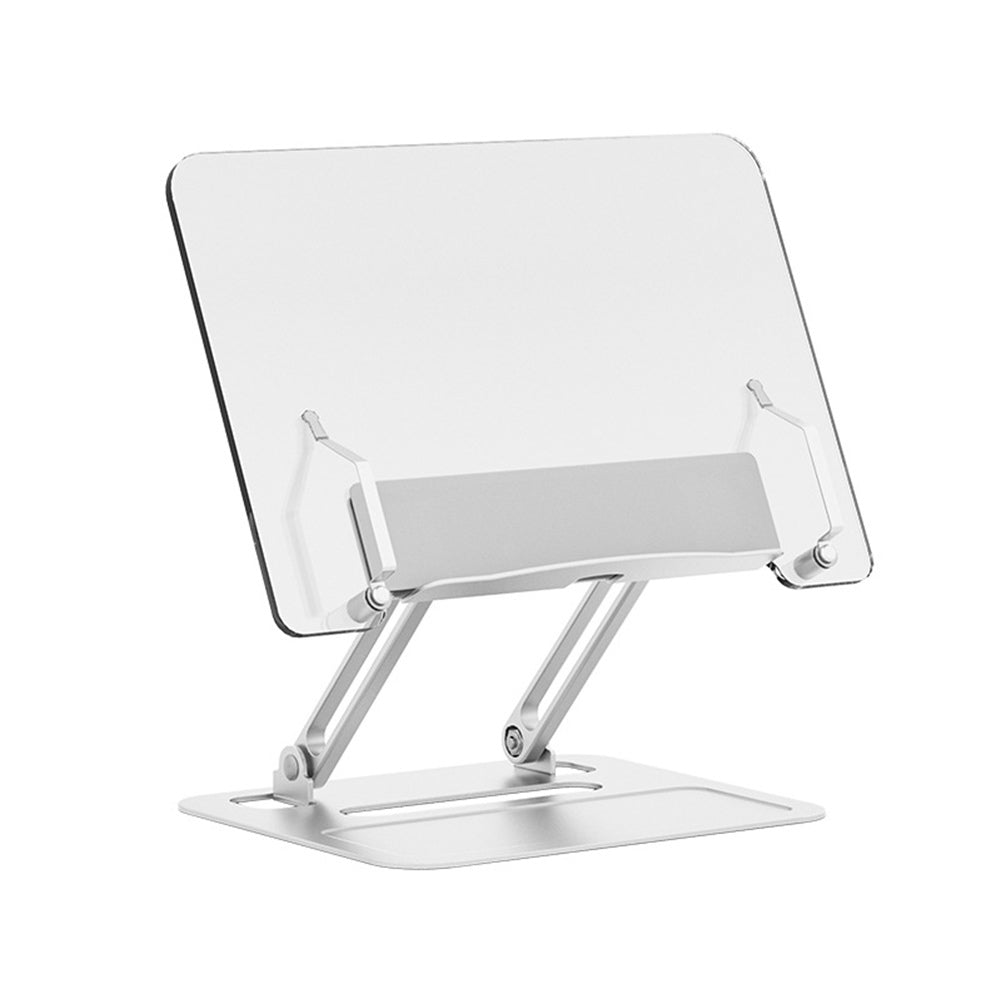 Book Stand For Reading Height Adjustable Book Holder Hands Free Folding Reading Stand Aluminium Alloy Base For Displaying Cookbook Sheet Music Laptop Black (acrylic aluminum base)