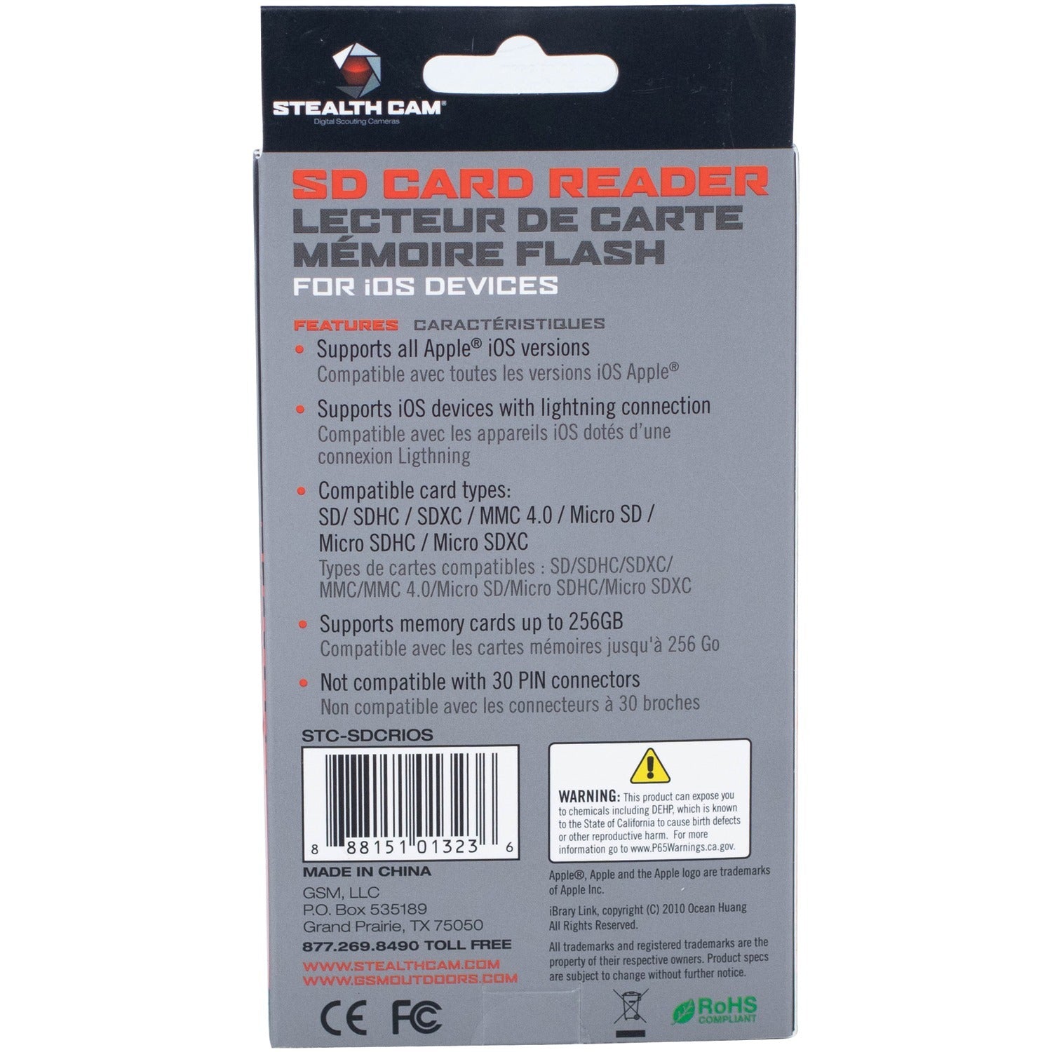 Stealth Cam STC-SDCRIOS iOS Card Reader