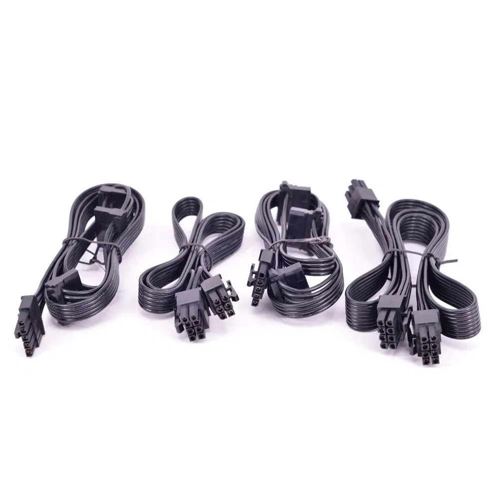 Color: black, Cable length: Other - For Cooler Master MWE Gold 750 650 550 Full Modular PSU PCIe 6Pin to 8Pin 6+2 Pin 5Pin Peripheral 4Pin SATA Power Supply Cable