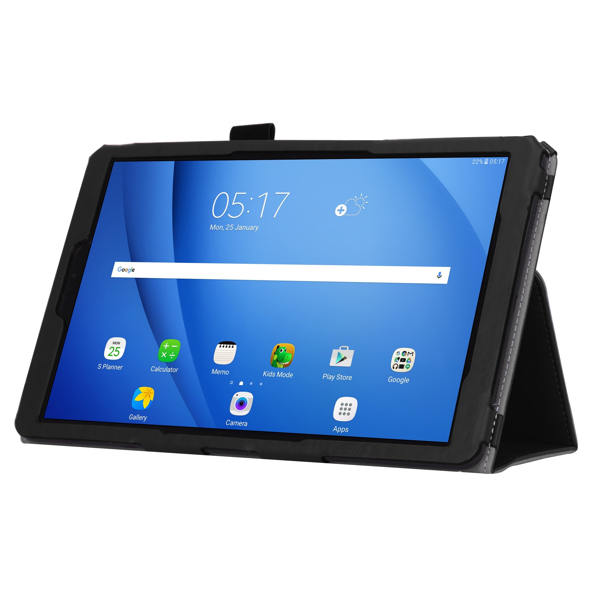 For Samsung tab A2 T590/T595 10.5 inch PU Leather Protective Case with Hand Support Card Slot Sleep Function black_Samsung tab A2 T590/T595 10.5 inch