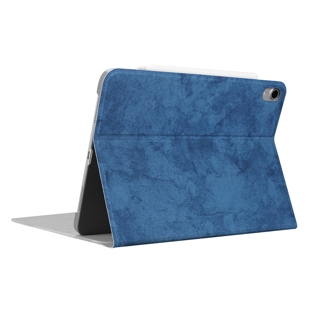 for Apple iPad Pro 11 Inch Wireless Bluetooth Smart Sleep Keyboard Protective Case Blue leather case + white keyboard