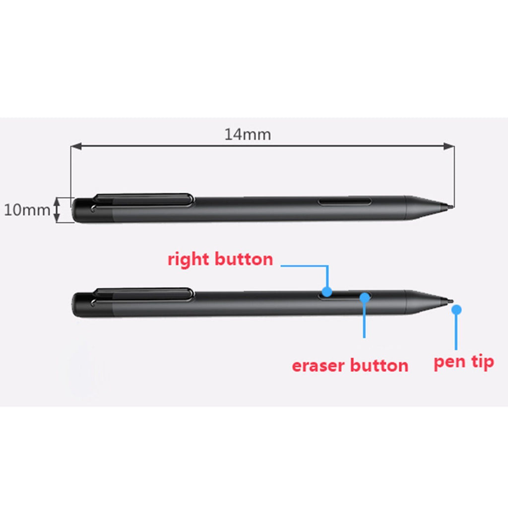 Surface Smart Stylus Pen for Microsoft Surface 3 Pro 5,4,3, Go, Book, Laptop black