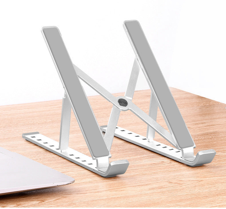 Portable Adjustable Folding Laptop Stand Aluminum Alloy Laptop Desk Computer Table Stand Silver