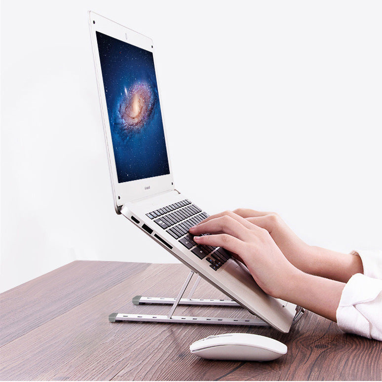 Portable Adjustable Folding Laptop Stand Aluminum Alloy Laptop Desk Computer Table Stand Silver