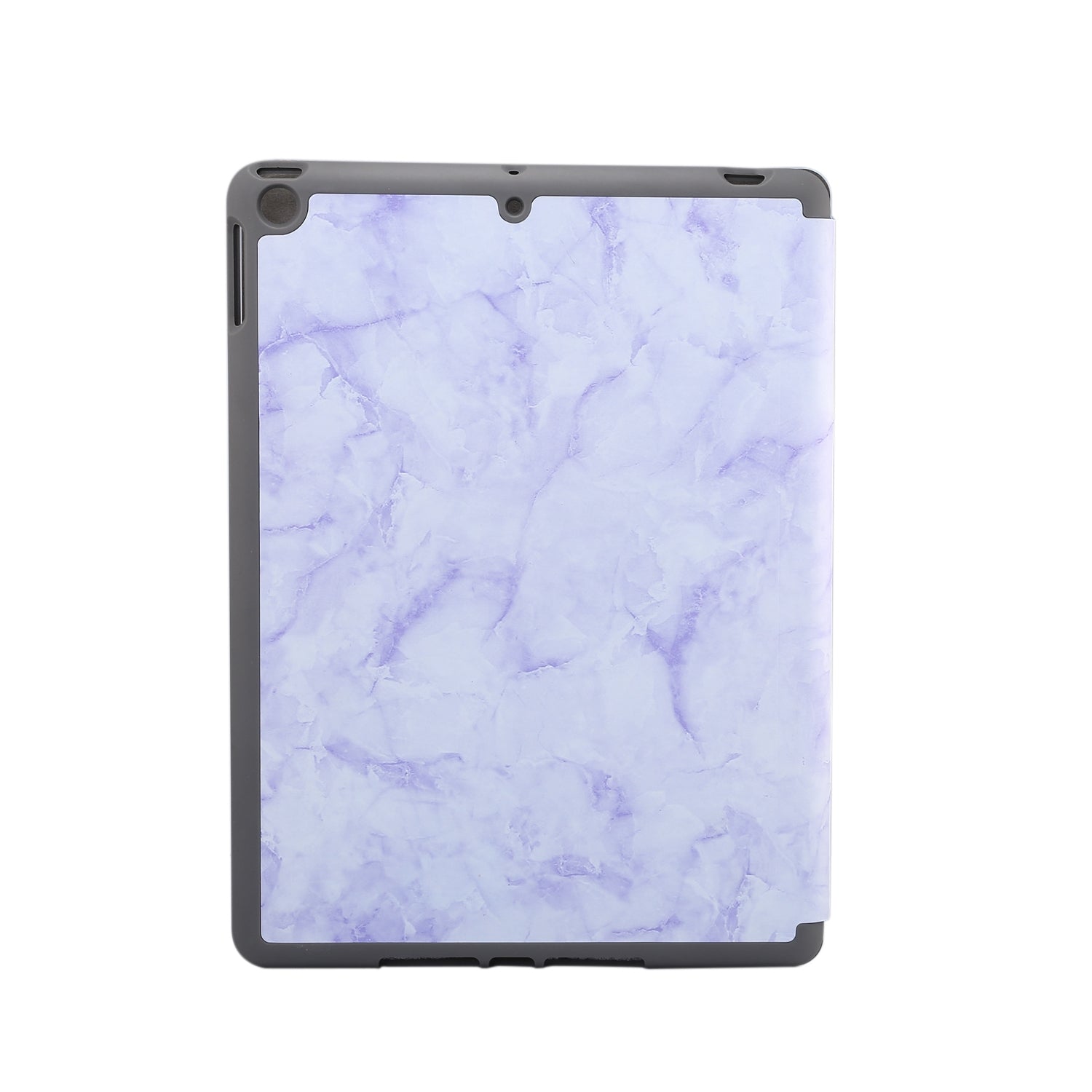 For iPad Pro 10.2 2019 Tablet Cover Marbling Pattern PU Leather Pen Loops Anti-fall Anti-scrach Anti-slip Protect Shell Tri-fold Tablet Case blue