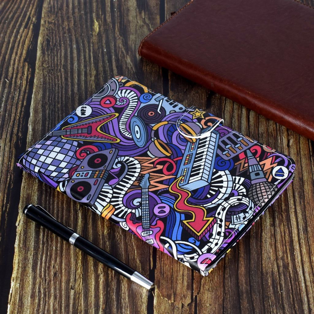 For iPad Pro 11 Laptop Protective Case Smart Stay Color Painted PU Cover with Front Snap Graffiti