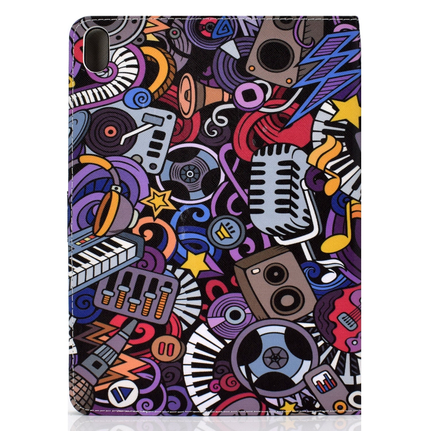 For iPad Pro 11 Laptop Protective Case Smart Stay Color Painted PU Cover with Front Snap Graffiti