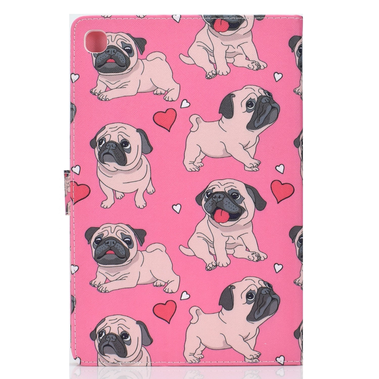 For Samsung T510/T515 Laptop Protective Case with Front Snap Cute Cartoon Color Painted Smart Stay PU Cover  Purple quicksand