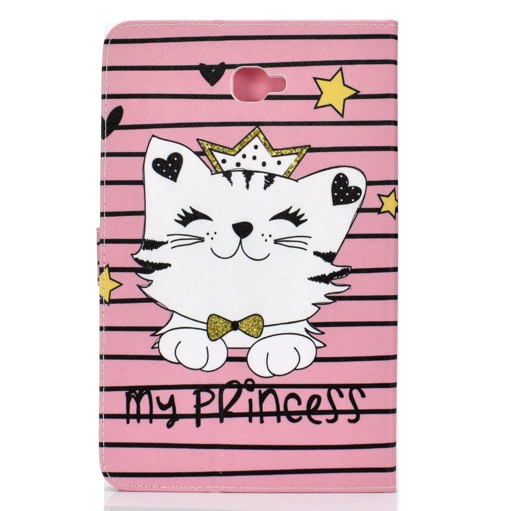 For Samsung T580 PU Laptop Protective Case with Front Snap Color Painted Smart Stay Cover  Graffiti