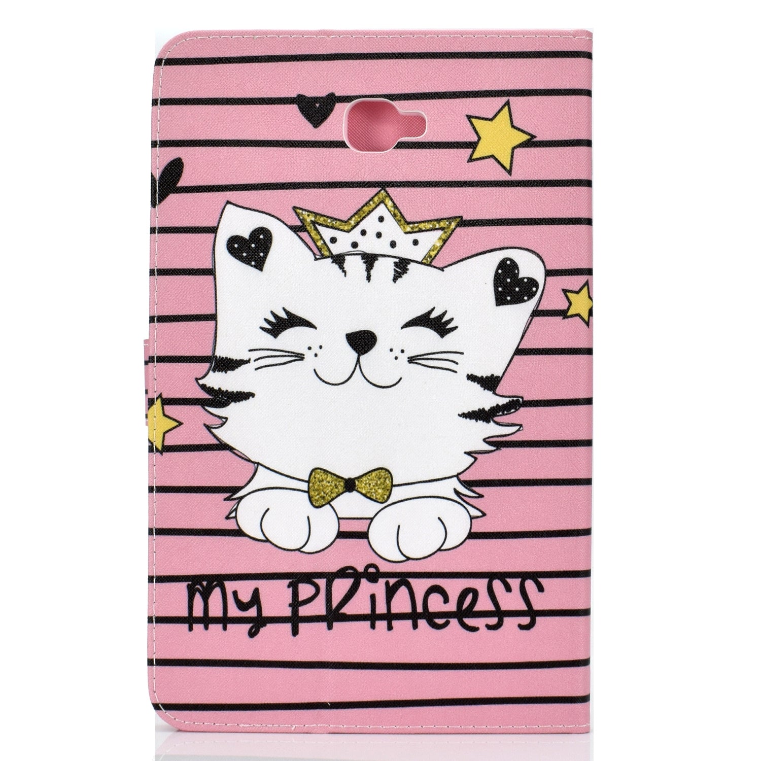 For Samsung T580 PU Laptop Protective Case with Front Snap Color Painted Smart Stay Cover  owl