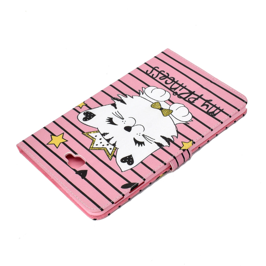 For Samsung T580 PU Laptop Protective Case with Front Snap Color Painted Smart Stay Cover  owl