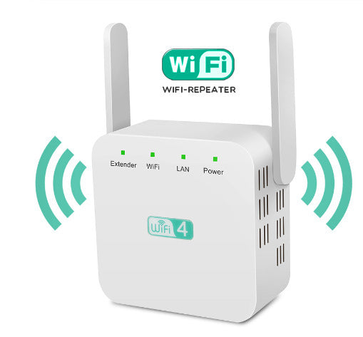 WiFi 300Mbps Amplifier WiFi  Router 2 External Antenna Wifi Range Amplifier white_American wire gauge