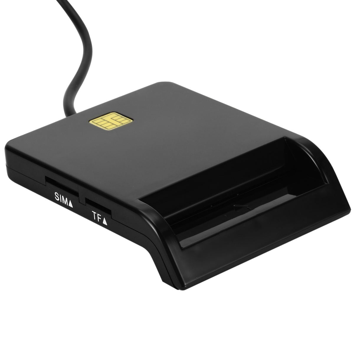 USB SIM Smart Card Reader For Bank Card IC/ID EMV TF MMC Cardreaders USB-CCID ISO 7816 for Windows 7 8 10 Linux OS black