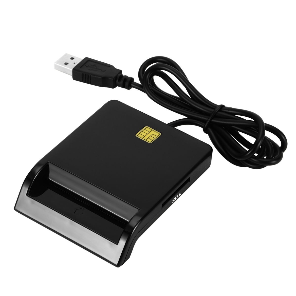 USB SIM Smart Card Reader For Bank Card IC/ID EMV TF MMC Cardreaders USB-CCID ISO 7816 for Windows 7 8 10 Linux OS black