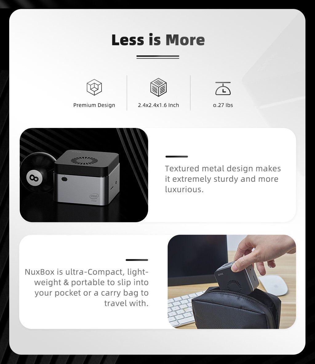 Most Powerful Palm-sized 4k Mini  Pc Metal Mini  Host Desktop Computer 8gb + 512gb Ssd High-speed Storage 512G EU Plug