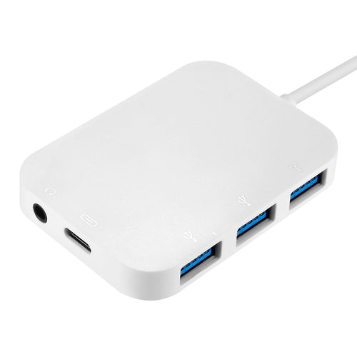 1 For 4 Usb 3.0 Hub Extender Splitter Multi-port Computer External Multi-function Expansion Dock Hub White