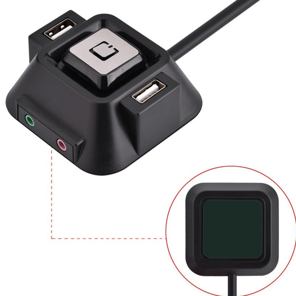 1.2m Desktop Computer Pc Power On/off Reset Button Switch Cable Block Extender Black