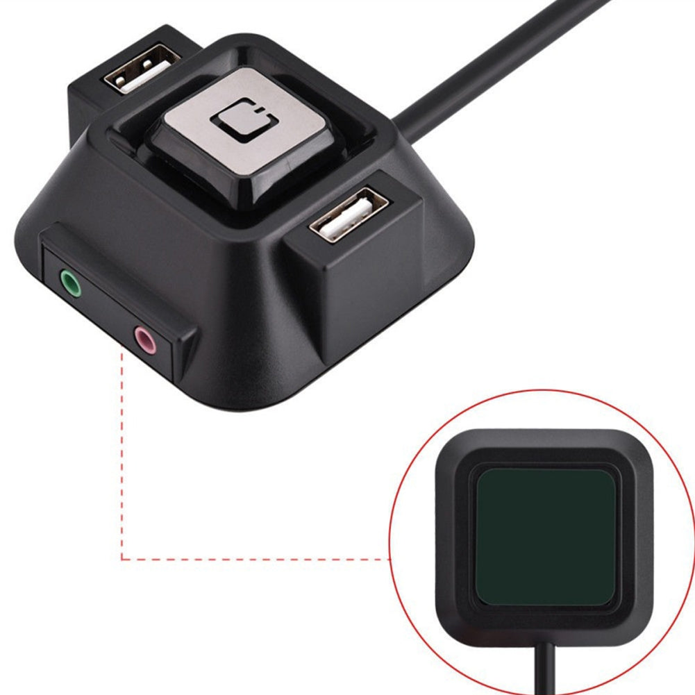 1.2m Desktop Computer Pc Power On/off Reset Button Switch Cable Block Extender Black