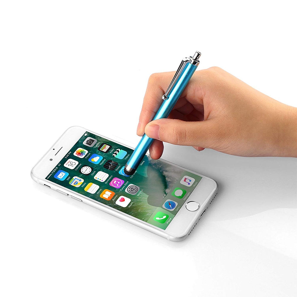 Universal Aluminum Alloy Touch  Pen Metal Touch Screen Pen Stylus Pens Capacitive Screen Pen With Clip For Tablet Mobile Phone blue