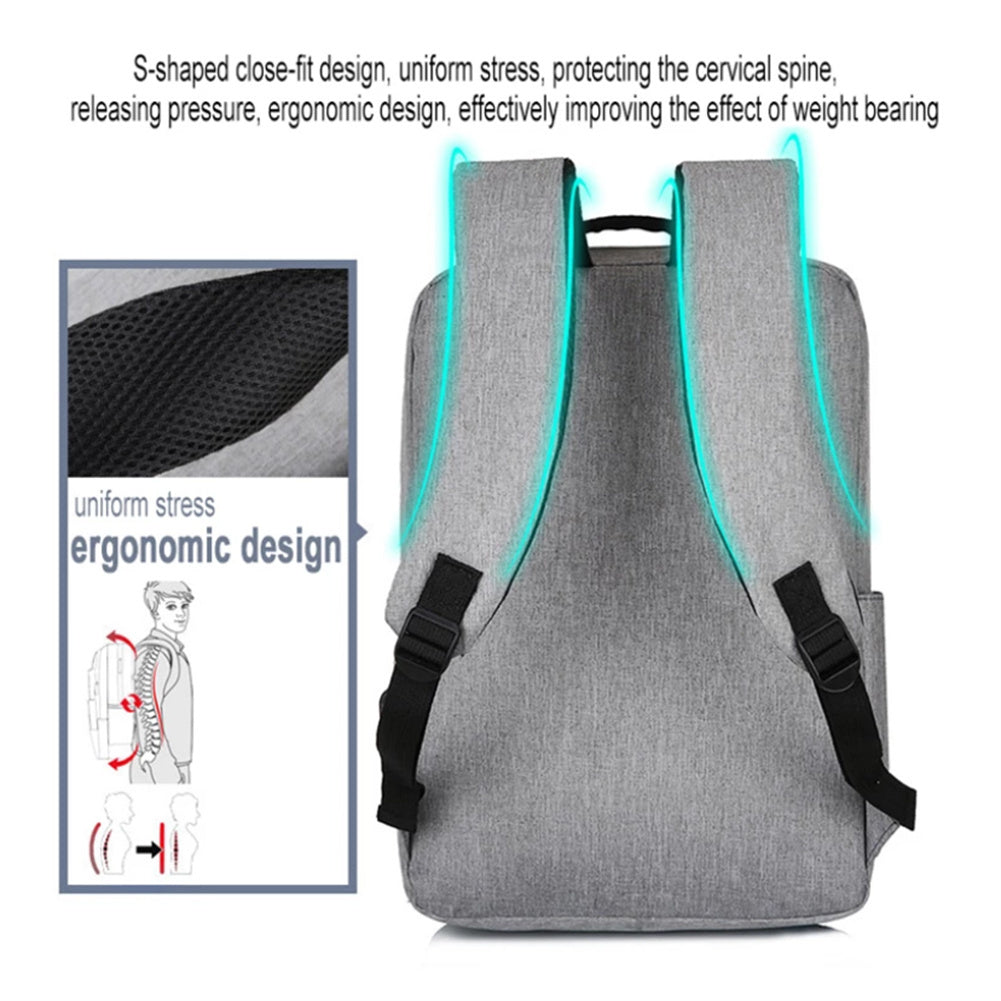 15.6 Inch Men Women Waterproof Laptop  Backpack Multifunctional Large Capacity Usb Charging Case Laptop Bag For Work Travel black