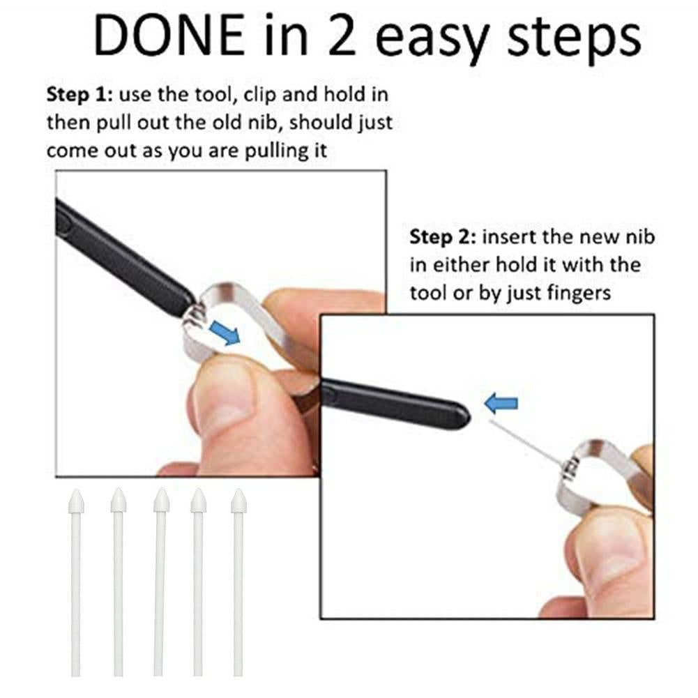 Stylus  Replacement  Nib  Kit Pen Tip Compatible For Samsung Galaxy Tab S6lite S6/s7/s7/note10/note20 Black 5-piece
