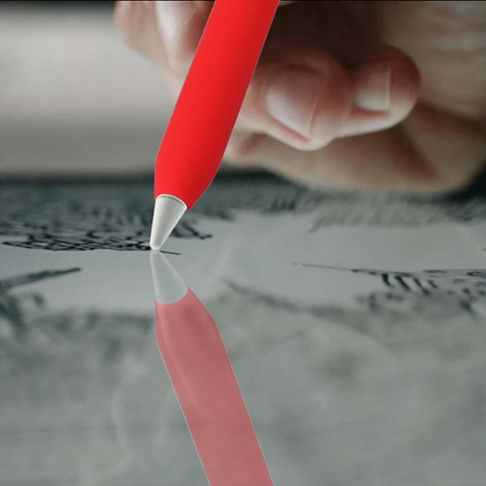 Silicone Case Compatible For Ipencil 2nd Generation Anti-lost Anti-scratch Protective Cover Sleeve Pencil Cap Matcha green