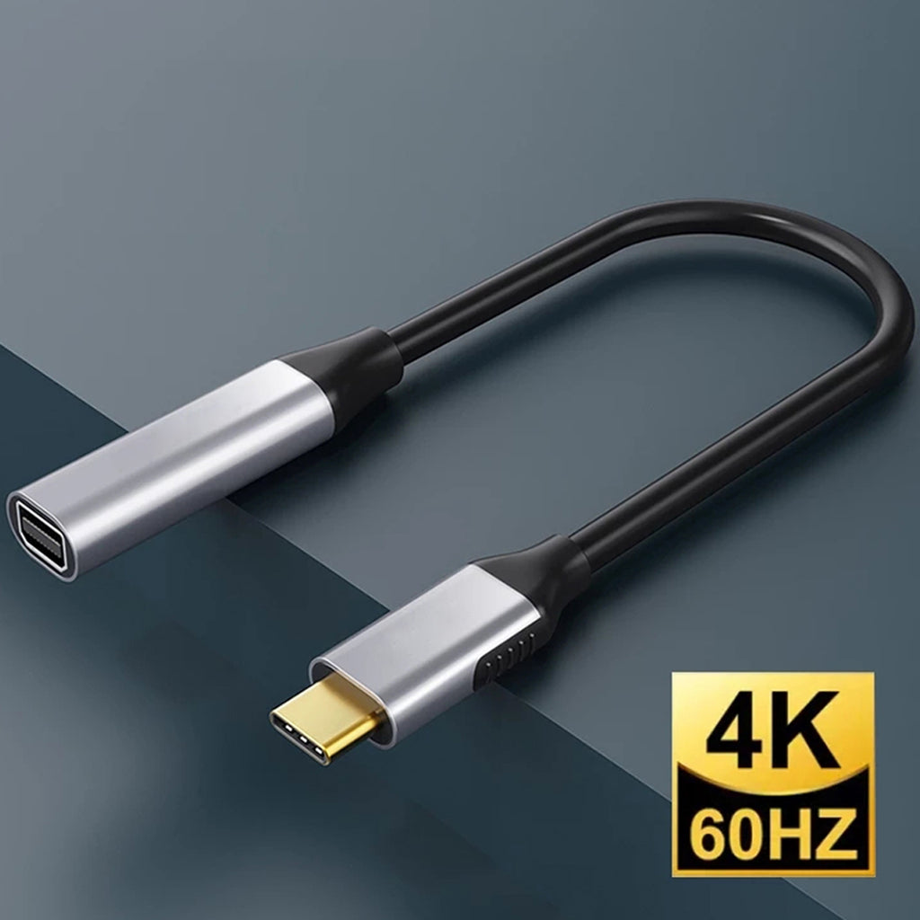 Usb-c To Mini Displayport Adapter Usb 3.1 Type C (thunderbolt 3) To Mini Dp Adapter Supports 4k 1080p Aluminum Alloy White