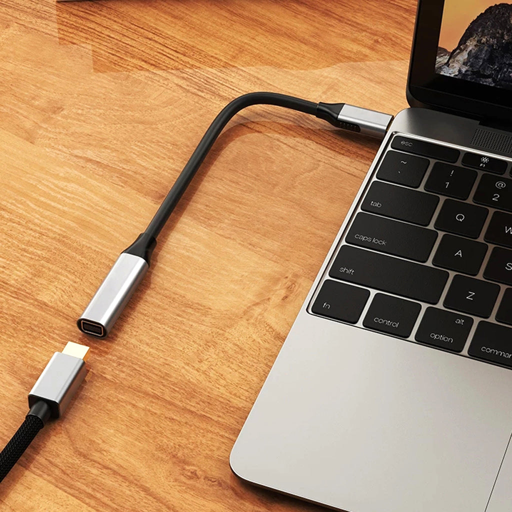 Usb-c To Mini Displayport Adapter Usb 3.1 Type C (thunderbolt 3) To Mini Dp Adapter Supports 4k 1080p Aluminum Alloy White