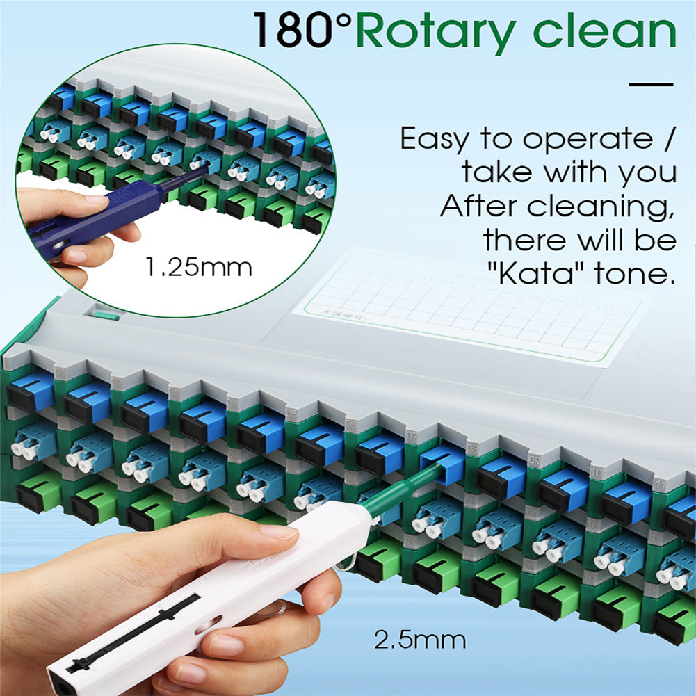 Fiber Optic Cleaner Pen 2.5mm for Lc Mu / 1.25mm For Sc Fc St Connector Optical Smart Cleaning Tool 2.5MM SC Cleaning Pen