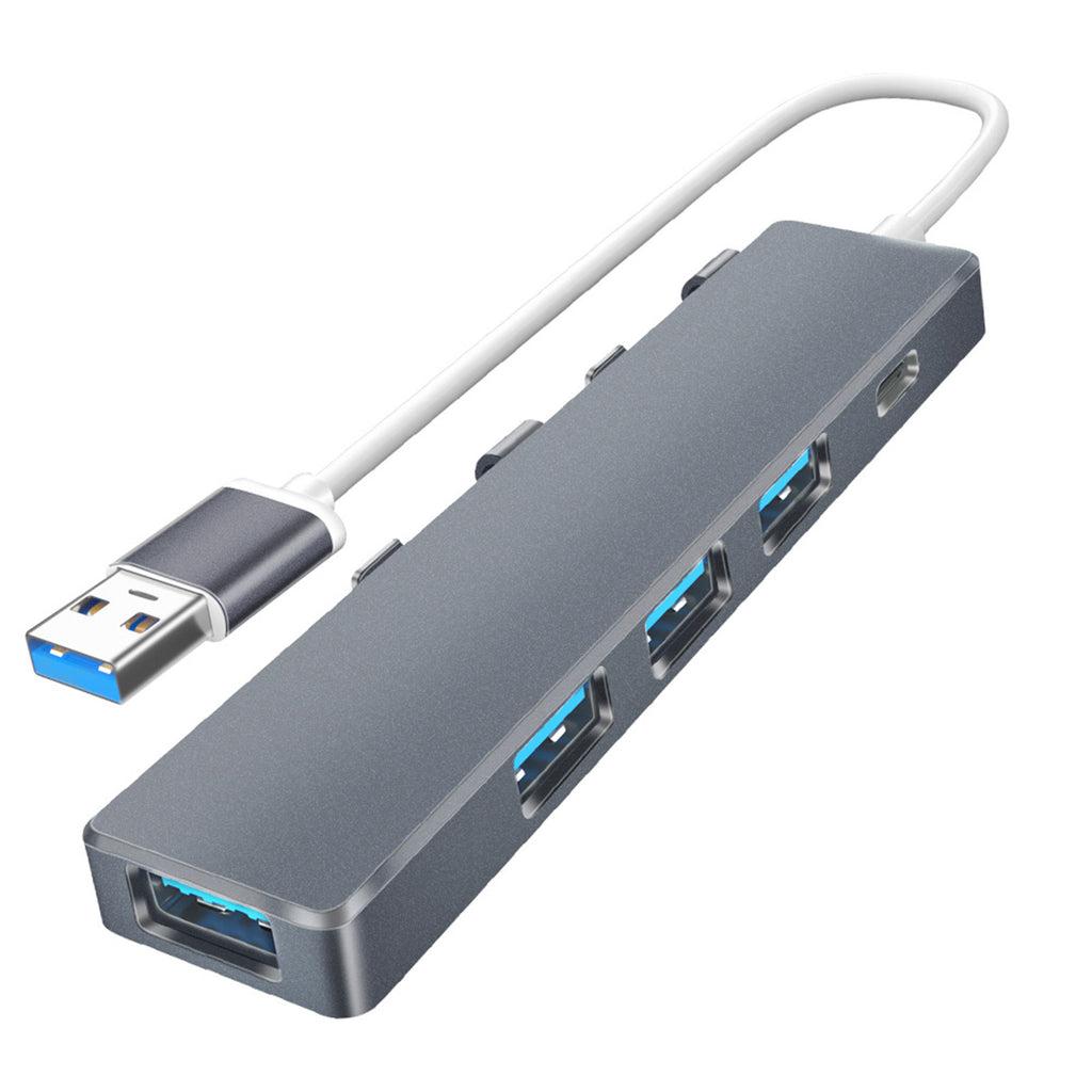 4-in-1 Hub Dock USB C Multi-port Splitter Usb Adapter Station Portable Data Usb Splitter Grey