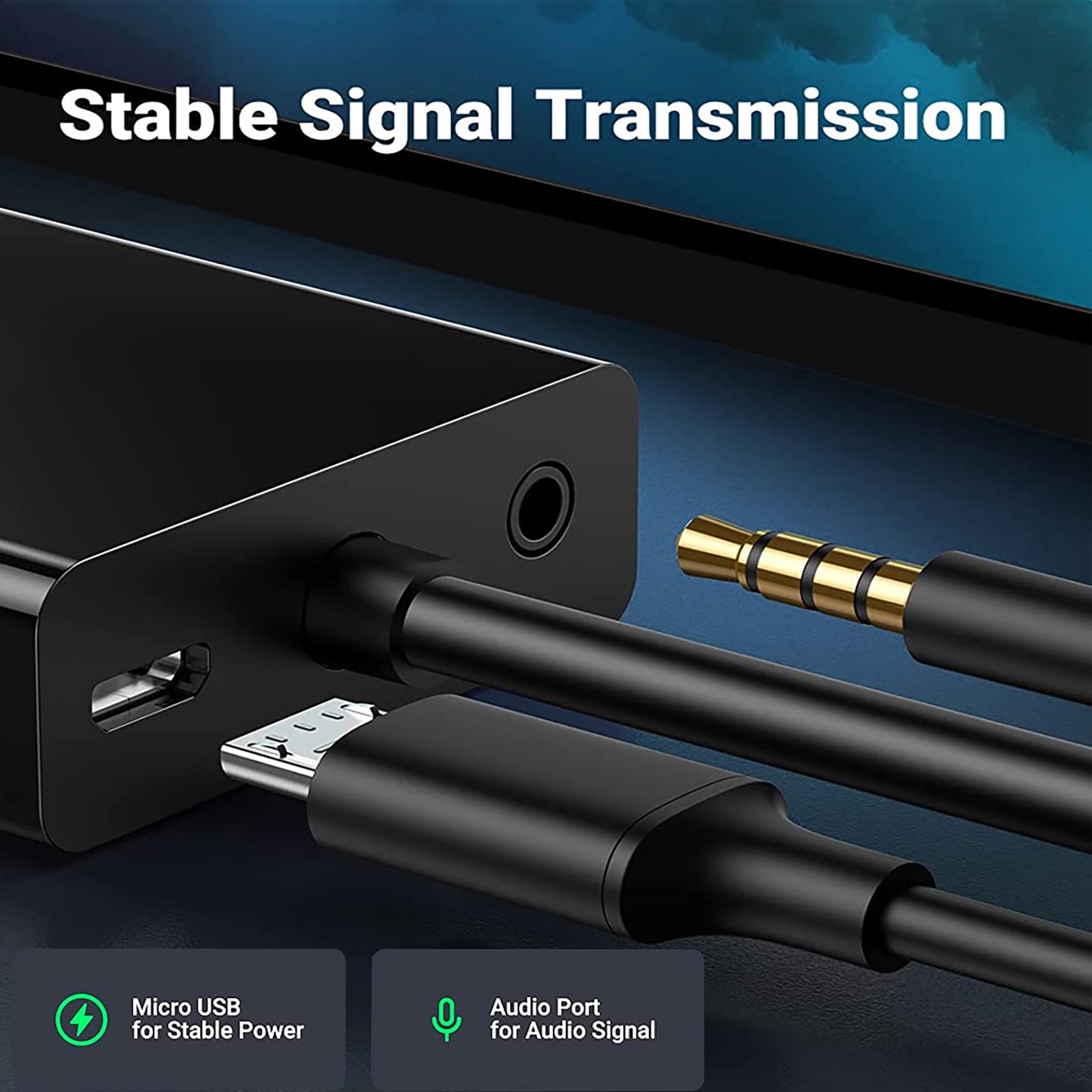 Hdmi-compatible to Vga Adapter (female to Male) with 3.5mm Audio Jack Black