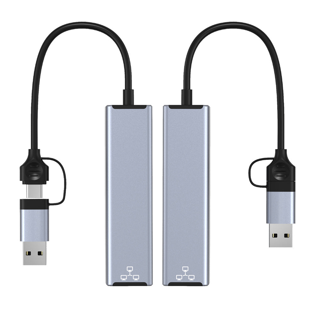 4-in-1 High-speed Hub Type-c Interface USB C Docking Station for Notebook Phone Tablet Grey