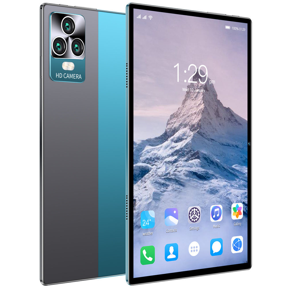 10.1 inch HD Smart Tablet MTK6750 Octa-Core 4GB RAM 32GB ROM Android 9.0 5000mAh Large-screen Mini Pc Silver US Plug