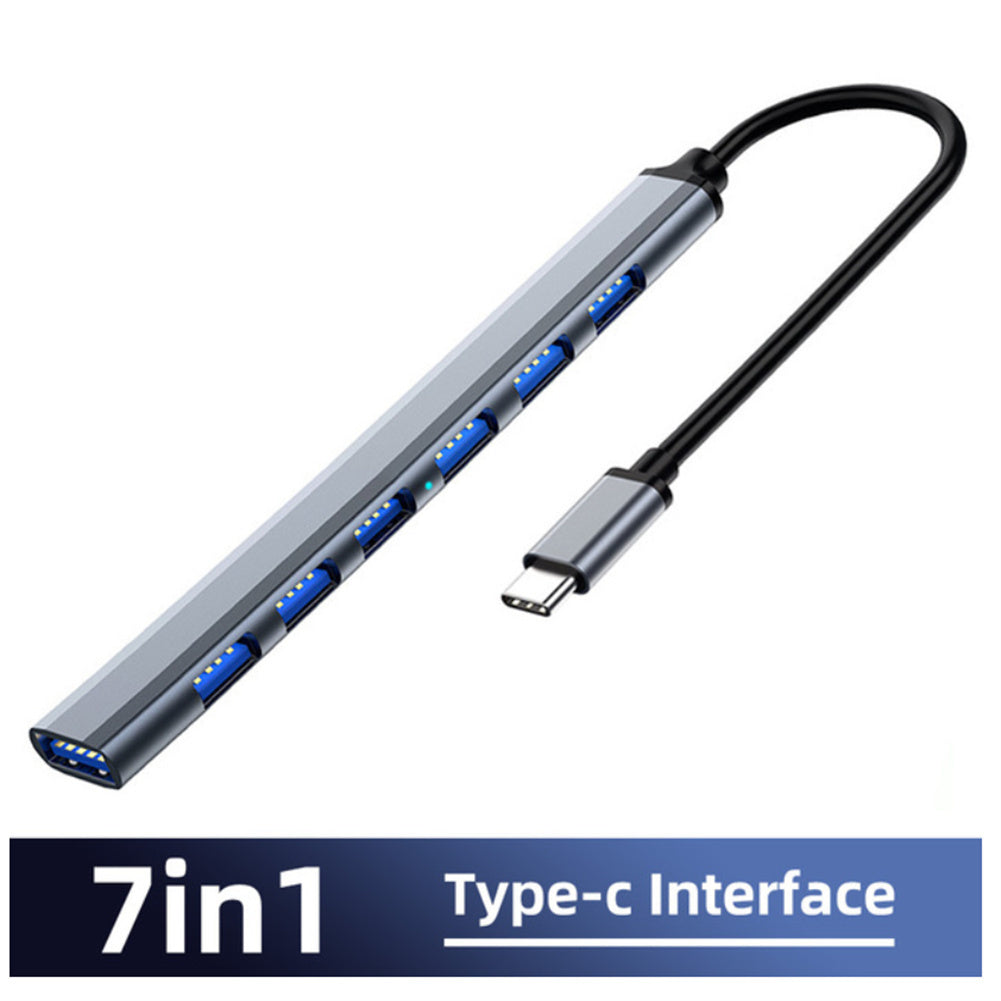 7-in-1 Usb C Hub 3.0 Type C 7-port Multi Splitter Otg Usb Power Adapter for Macbook Pro 13 15 Air Mi Pro Pc type-C interface