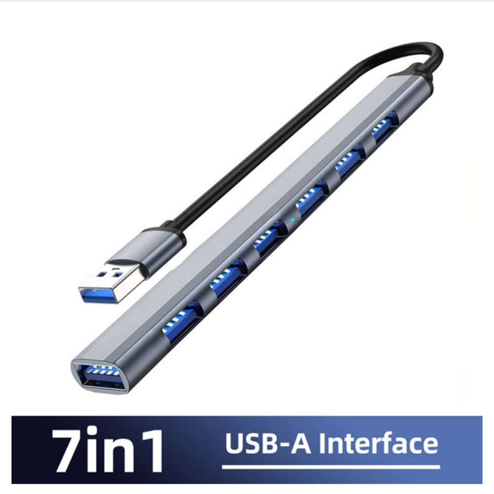 7-in-1 Usb C Hub 3.0 Type C 7-port Multi Splitter Otg Usb Power Adapter for Macbook Pro 13 15 Air Mi Pro Pc type-C interface