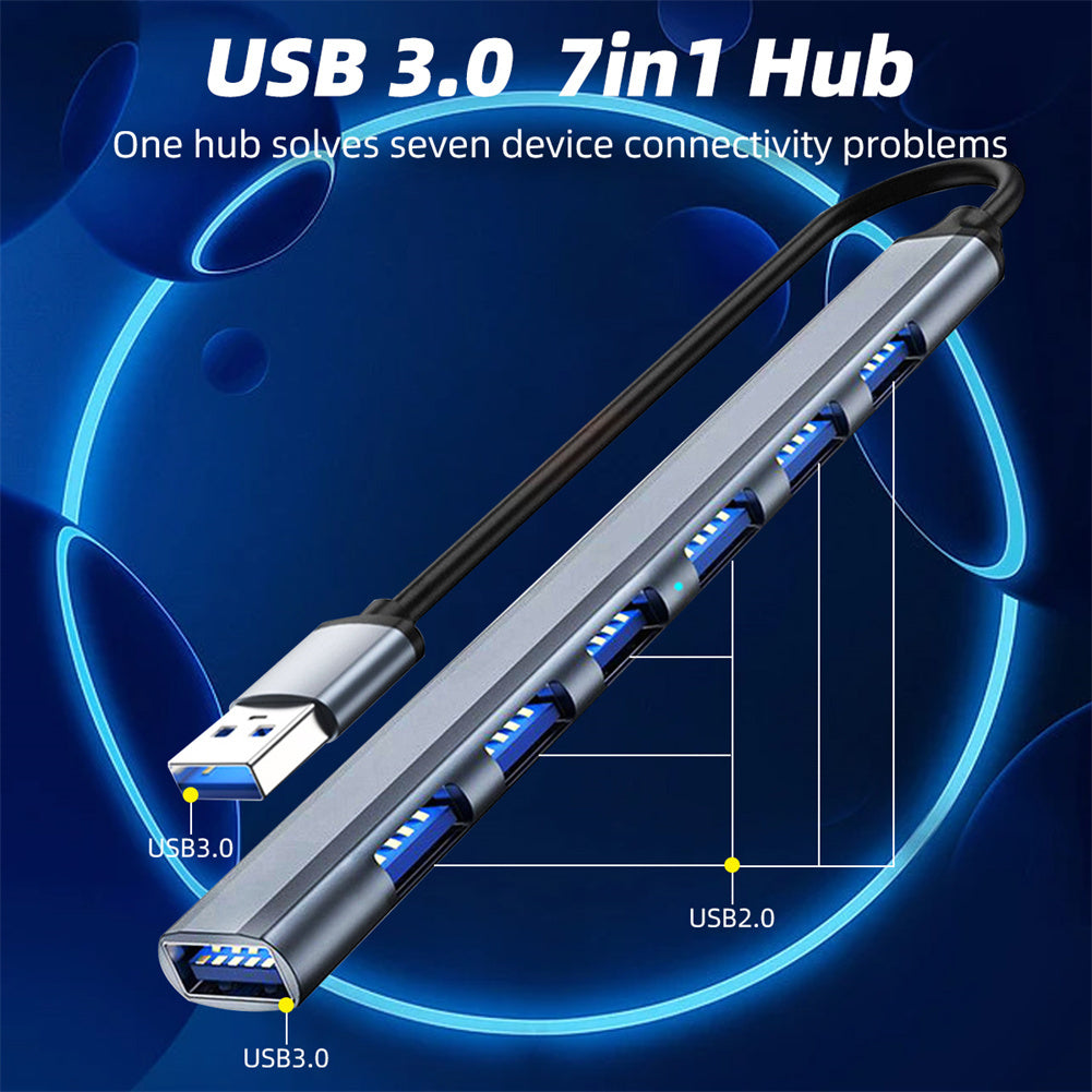 7-in-1 Usb C Hub 3.0 Type C 7-port Multi Splitter Otg Usb Power Adapter for Macbook Pro 13 15 Air Mi Pro Pc USB interface