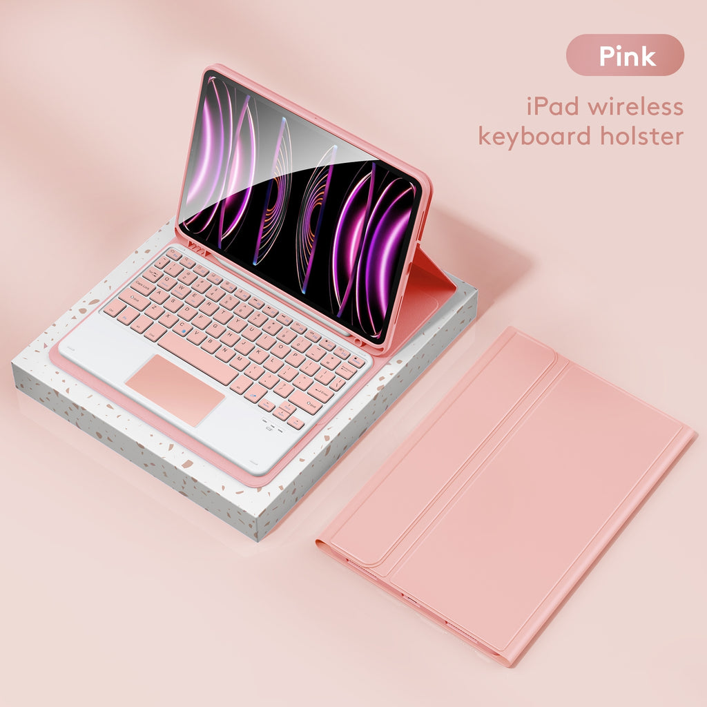 Bluetooth-compatible Keyboard with Protective Leather Case Set for iPad Pro11 Air5 10.9 Inch 11 Inch Green