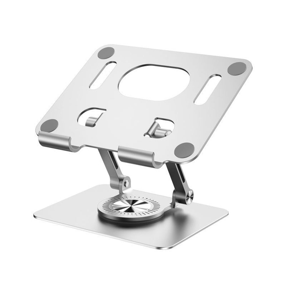 Foldable Mobile Phone Holder 360 Degree Rotating Non-slip Bracket Stand Riser Height Adjustable for iPad Silver