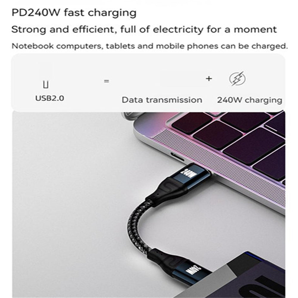 PD240W Fast Charging Cable Type-c with Chip C Male To C Male Data Cable for Charging Data Transmission 1.5m