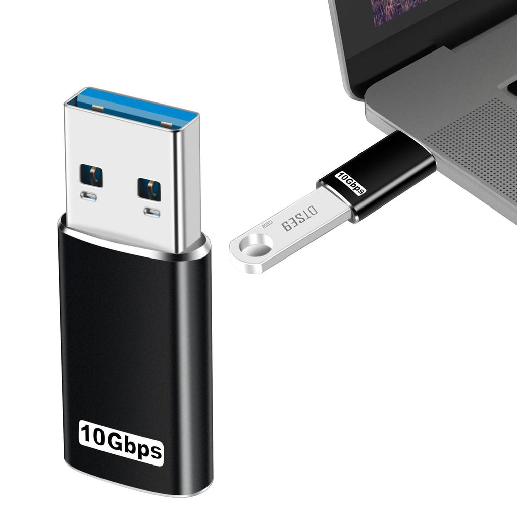 Usb3.1 Type C Adapter Aluminum Alloy Usb To Type-c Converter Fast Charging High-speed Transfer Otg Adapter black