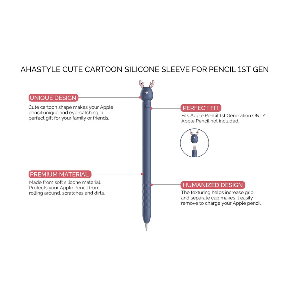Capacitor Pen Case Cute Cartoon Soft Silicone Protective Cover Compatible For Ipencil 2nd Generation Pink