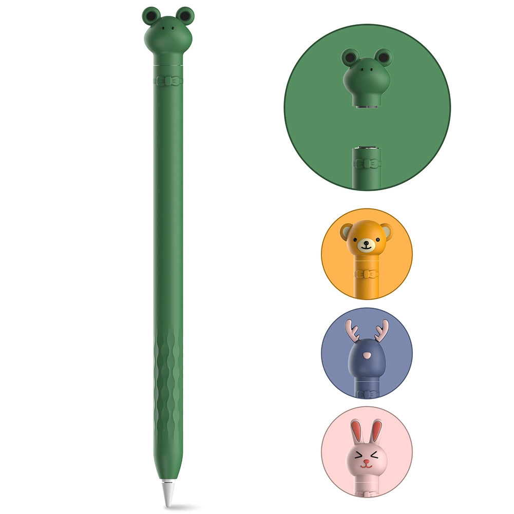 Capacitor Pen Case Cute Cartoon Soft Silicone Protective Cover Compatible For Ipencil 2nd Generation Pink